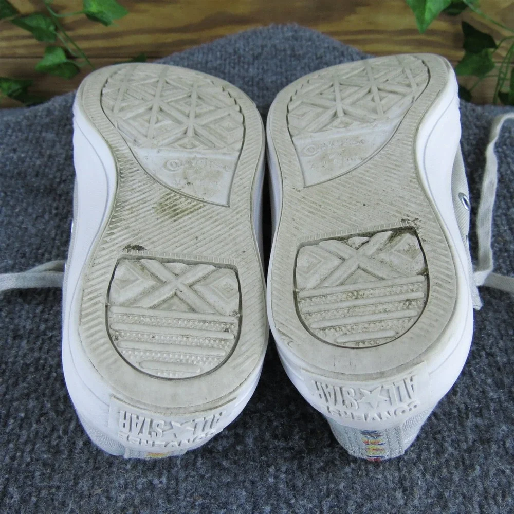 Converse Sneaker All Star Low Cut Girl‎ Y 5 Medium Athletic Gray Fabric Lace Up